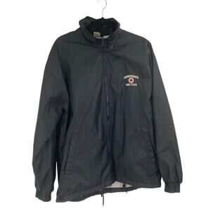 Abercrombie & Fitch Vintage Y2K Pullover Jacket Men Small Lined Black Embroid